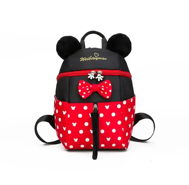 Disney Новый мультяшный рюкзак с принтом Минни Микки школьный ранец для детского