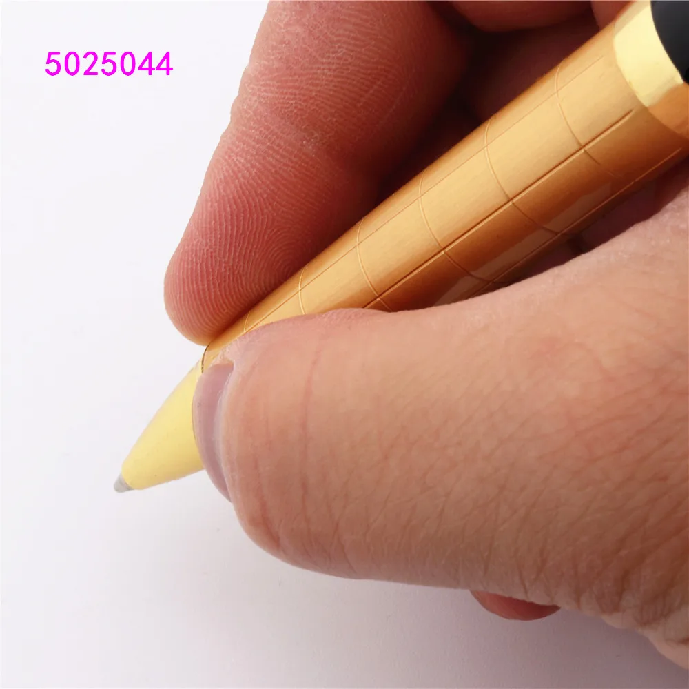 Роскошная качественная классическая шариковая ручка золотистого цвета со