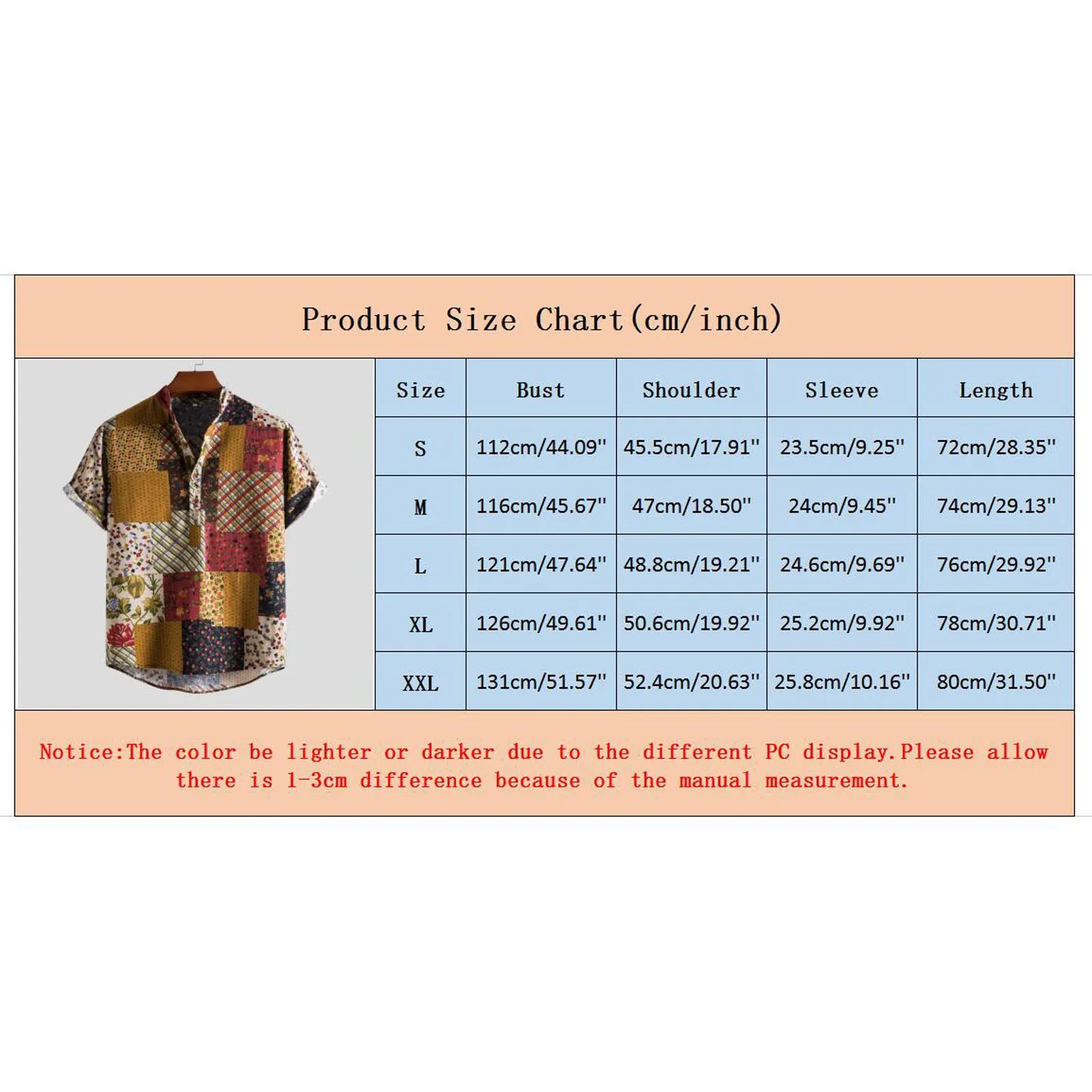 

Shirts For Men's Stand-up Collar Short Sleeved Shirt Ethnic Printed Shirt Harajuku Polo-Shirts