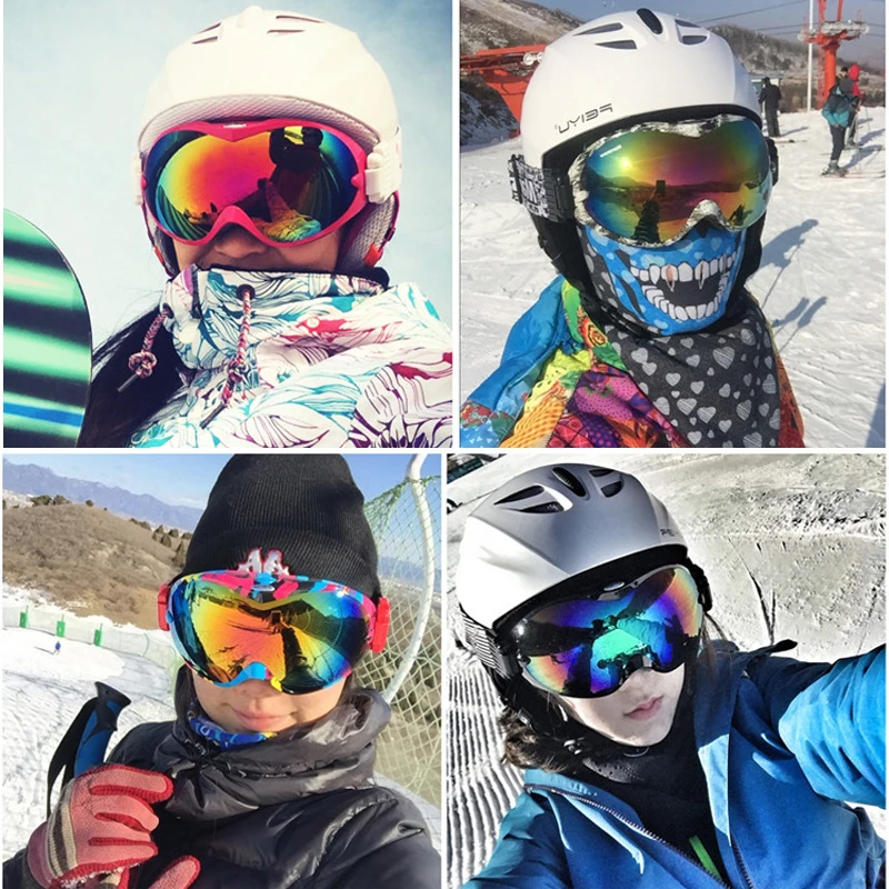 Брендовые лыжные очки для снегохода FEIYU противотуманные цветные покрытые
