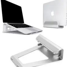 Base de soporte Vertical de aleación de aluminio 2 en 1, soporte ergonómico para ordenador portátil, refrigeración para Macbook Air Pro 11, 12, 13, 15 y 16 pulgadas