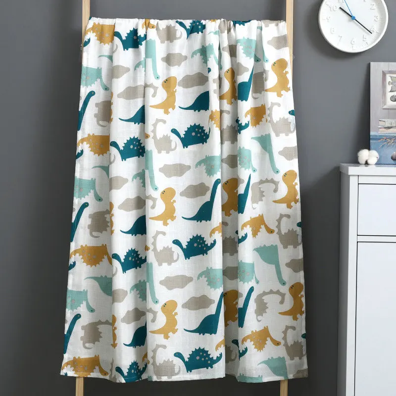 18 2pcs/set Newborn Baby Blanket Cotton Bamboo Blanket Cartoon Patterns Multi-use Infant Towel Baby Muslin Swaddle Wrap - Цвет: 18