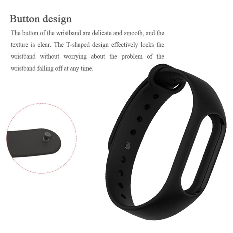 Ремешок силиконовый для Xiaomi mi band 2 сменный водонепроницаемый смарт браслет 1