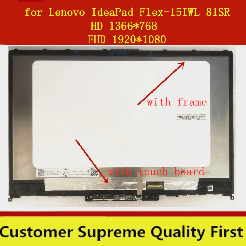 Для Lenovo Ideapad FLEX-15IWL LED LCD сенсорный экран дигитайзер дисплей в сборе 15 6 &quotFHD HD IPS