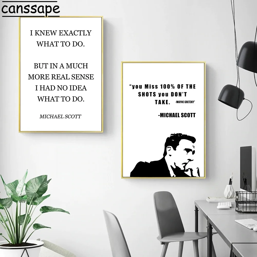 Офис ТВ-шоу художественный холст постер картина минималистский с Майклом