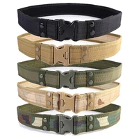 new combat canvas duty tactical sport belt with plastic buckle army military adjustable outdoor hook loop waistband gym belt