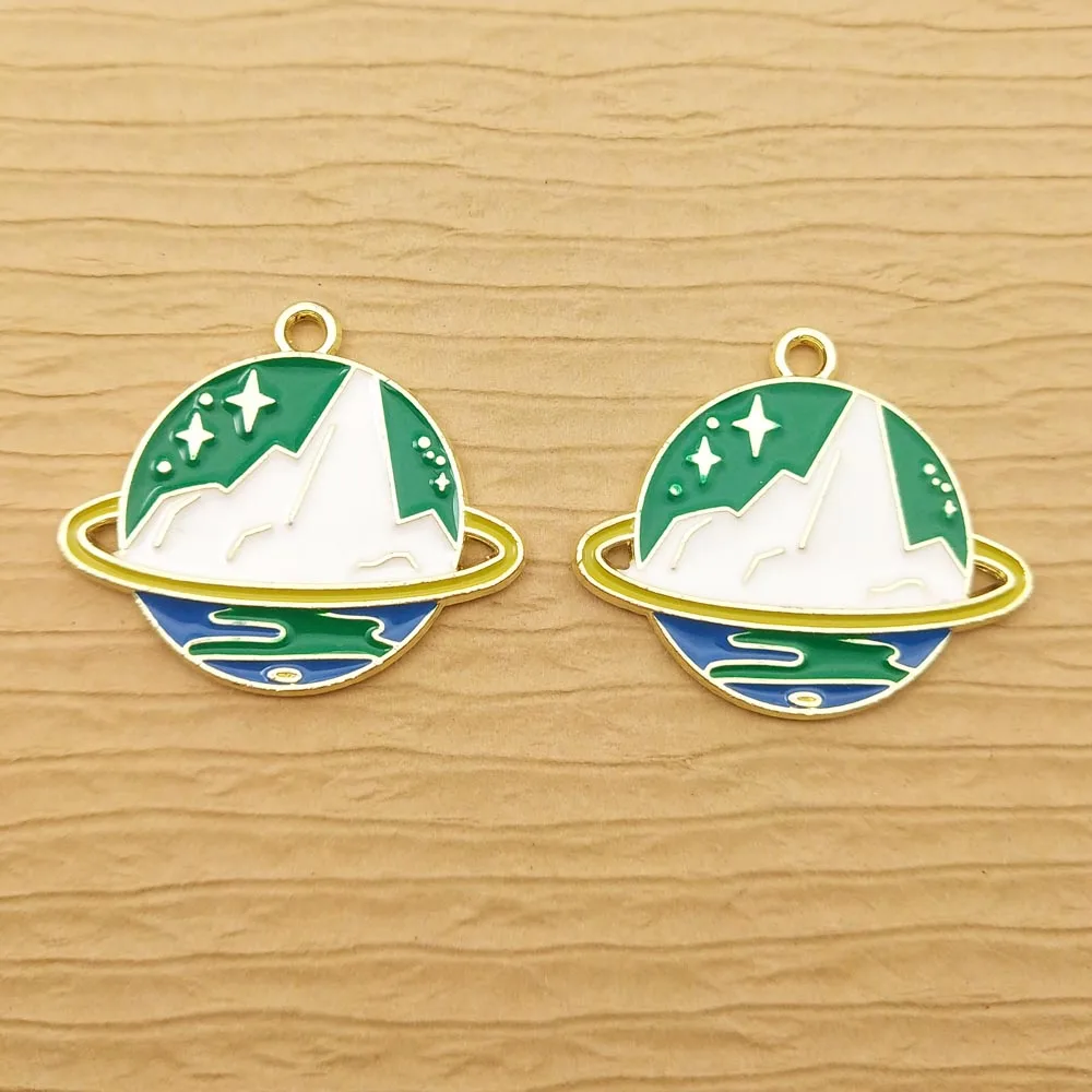 

10pcs 23x28mm enamel mountain charm for jewelry making cute earring pendant bracelet charm necklace charms diy finding