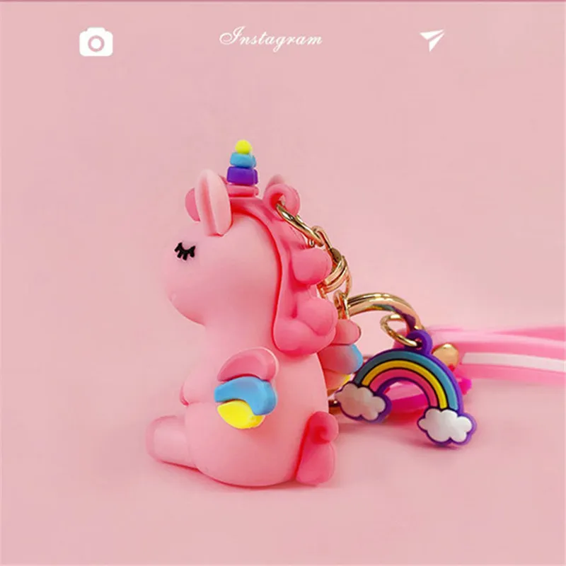 Фэнтезийный Радужный ПВХ-брелок в виде животного для мужчин и женщин украшение