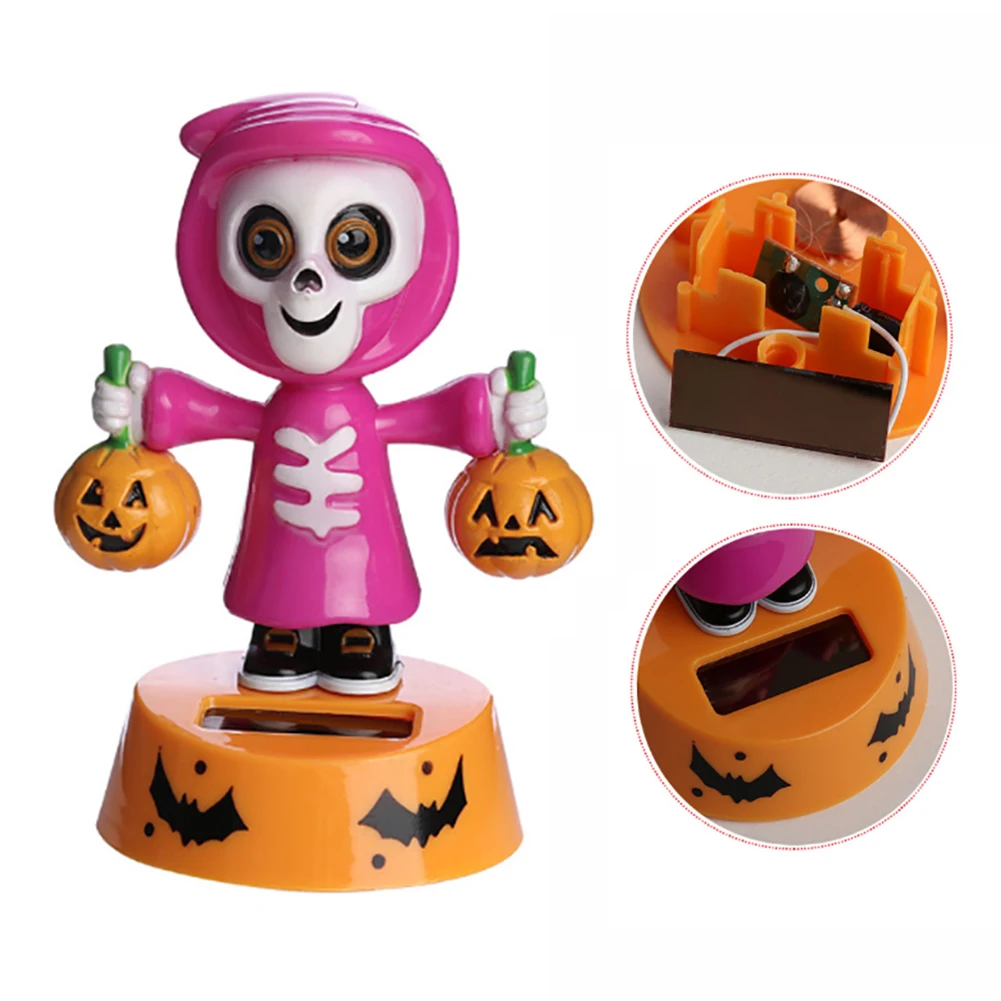 

Car Pendant Solar Car Ornaments Innovative Halloween Swinging Animated Pumpkin Dolls Decoration Car Ornaments