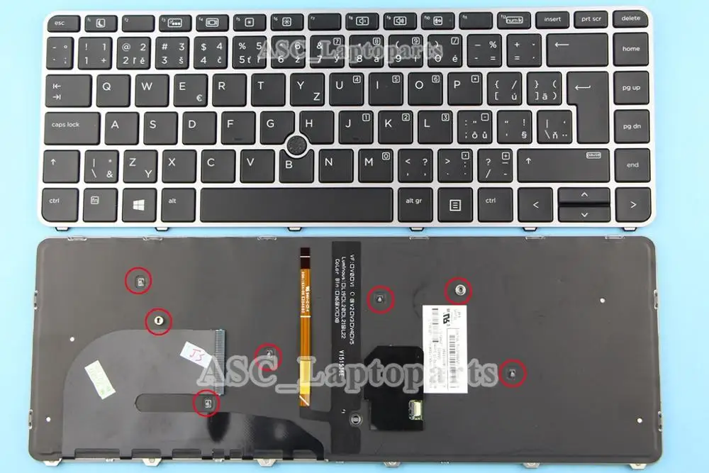 Чешская Словацкая Клавиатура для ноутбука HP Elitebook 745 G3 G4 840 848 черная
