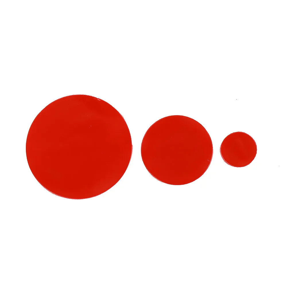 

10Pcs 3M Circle Double Sided Tape Strong Acrylic Adhesive PET Red Film Clear Double Sided Tapes No Trace LCD Phone Tablet Screen