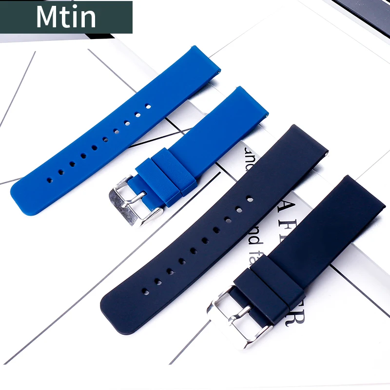 18mm20mm22mm silicone strap for Samsung watch Galaxy 4 3 46mm Active 2 Gear S3 amazfit rubber watch band bracelet Huawei GT 2 2E