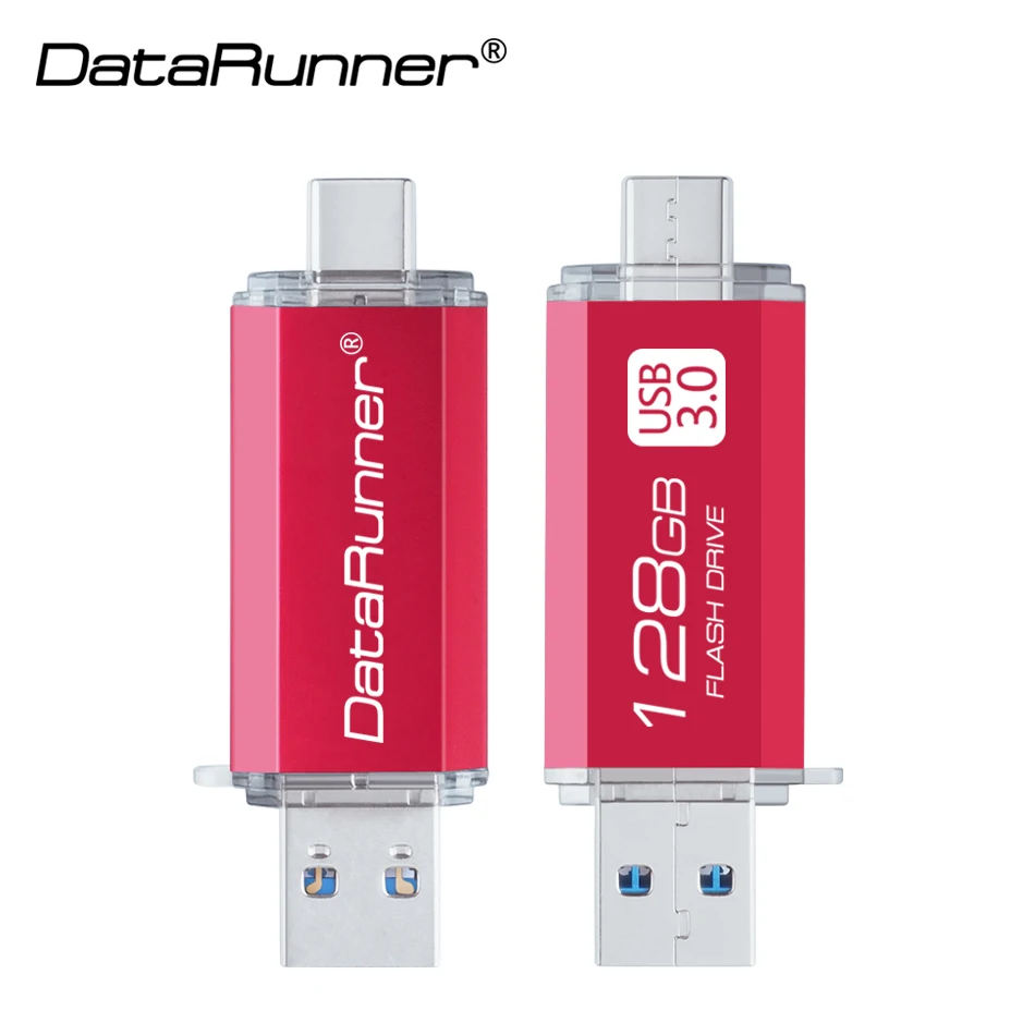 Новый флеш накопитель DataRunner OTG USB 128 ГБ 32 64 256 3 0 флешка type C флешка|USB