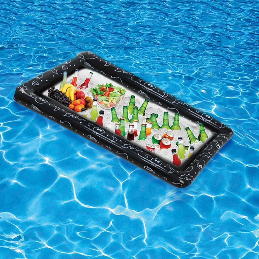 

Halloween Inflatable Tombstone Drink Ice Bucket Throwing Ring Toss Game Set Children Party Bar Swimming Pool Nightclub Supplies