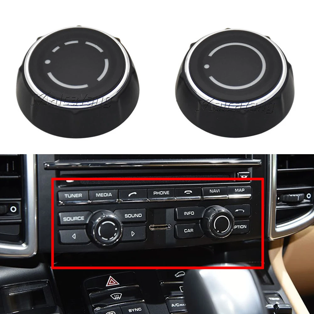 

2012-2016 FOR 981 PORSCHE BOXSTER Car Audio Knob Cover CD Multimedia Volume Control Switch Button 97064292901 97064293001
