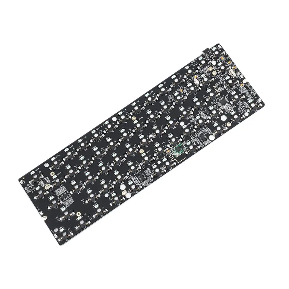 Алюминиевый Чехол CNC пластина PCB GK61 GK61x GK61xs RGB Горячая замена независимый драйвер