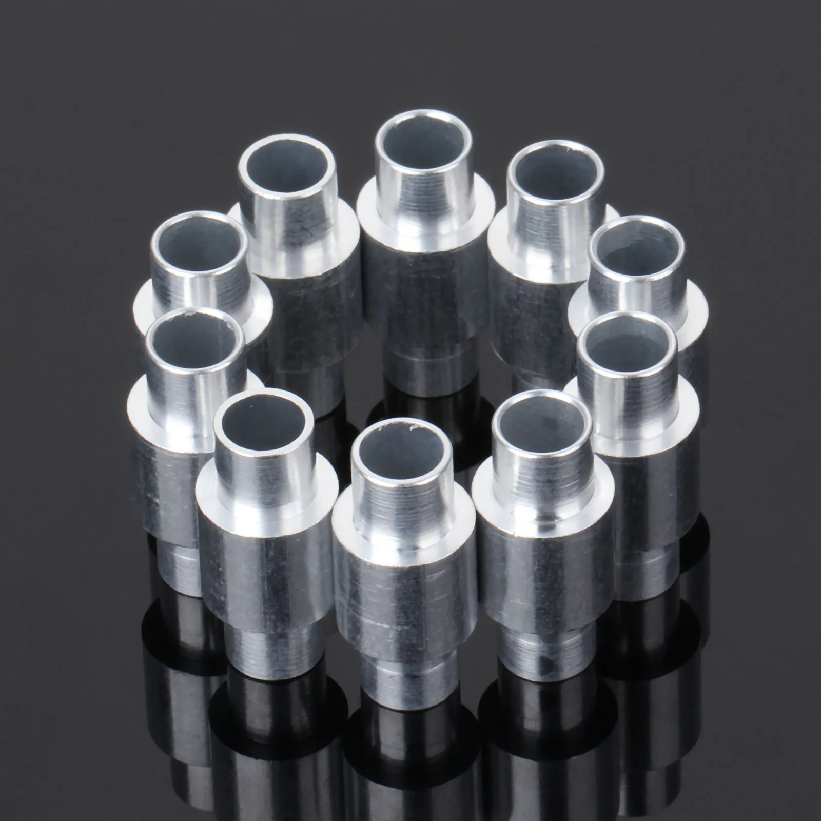 10 шт покрытые серебром Алюминий скейт колесо с резиновым покрытием распорные