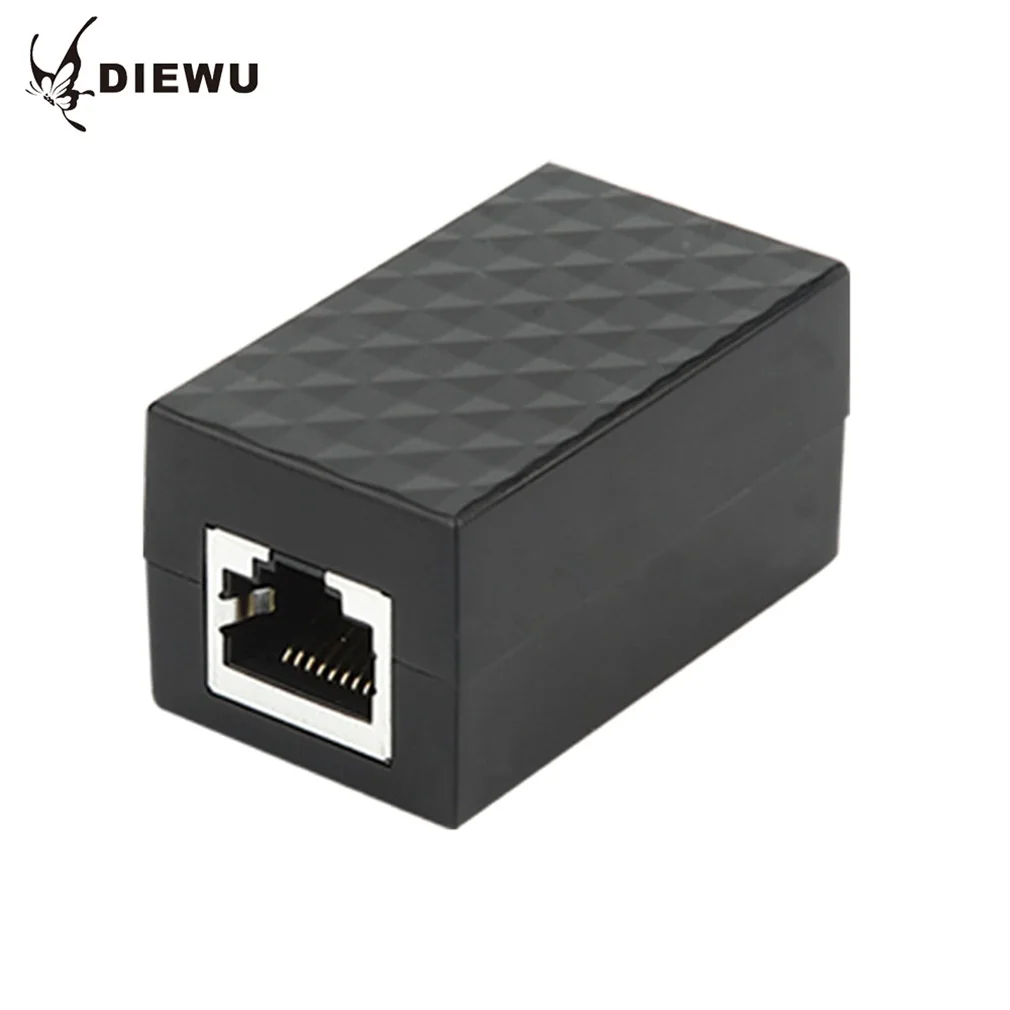 DIEWU RJ45 сетевой через интерфейс молнии соединитель расширителя кабель