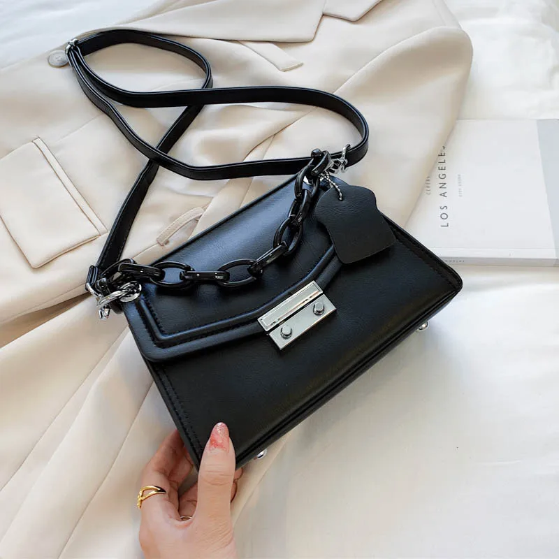 

Small Totes With chain Handle Lady Shoulder Messenger Bag Handbags Stone Pattern PU Leather Crossbody Bags For Women 2021