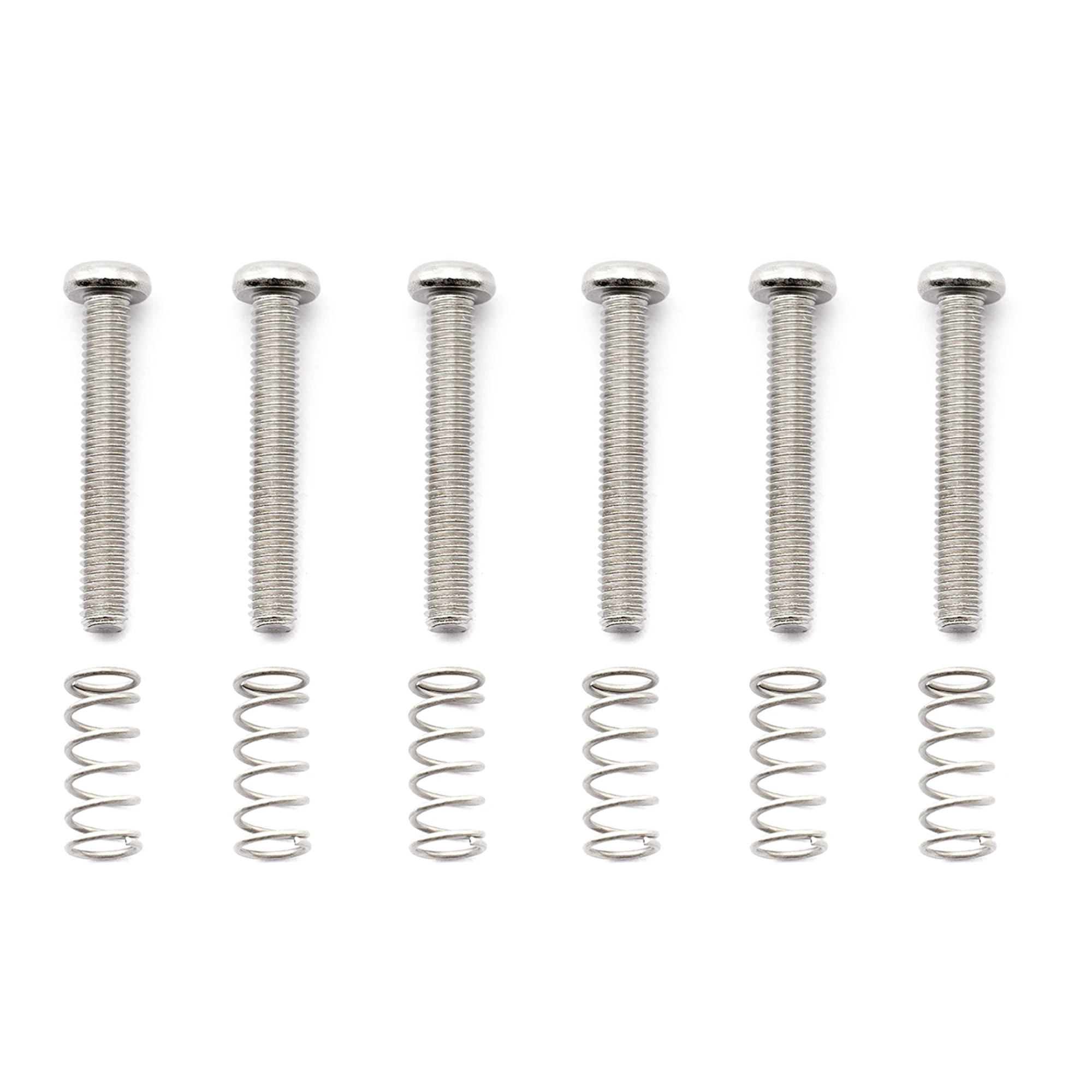 

Musiclily Pro Metric M3x20mm Stainless Steel Saddle Intonation Screws and Springs Set for Tele Bridge, Original Color (Set of 6)