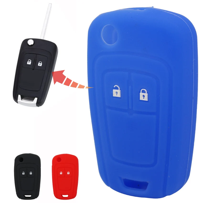Чехол для Opel Vauxhall Corsa Meriva Combo Romet Insignia Astra Zafira из силикагеля с 2 кнопками|car key case cover|2