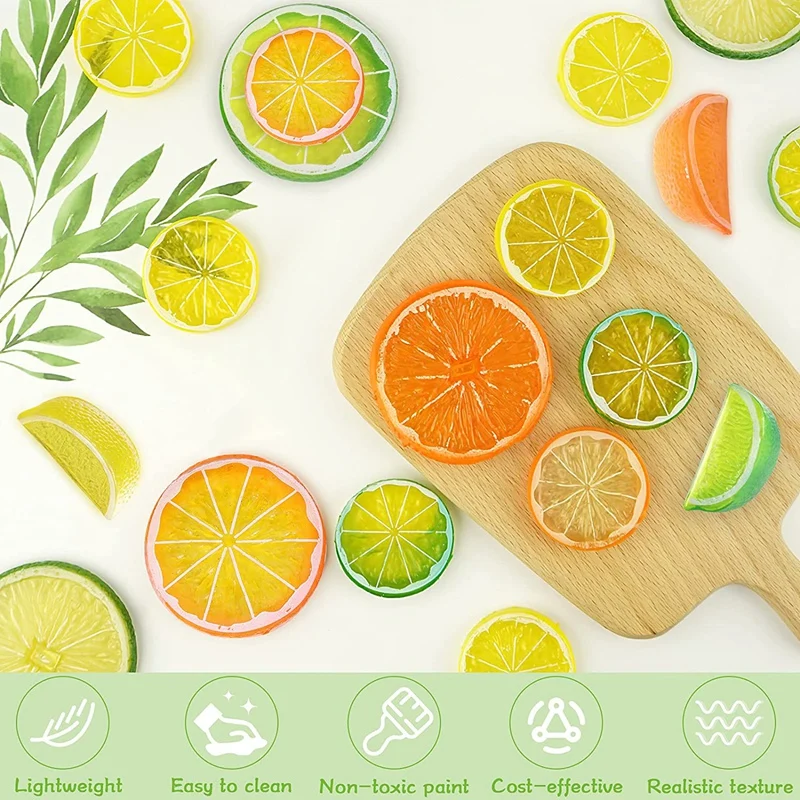 

Simulation Lemon Slices Plastic Artificial Lemon Slice, Simulation Fake Lemons Artificial Fruit Plastic Lemons