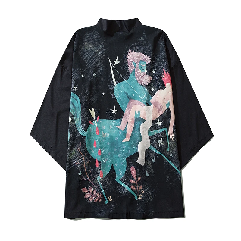 Традиционное японское кимоно юката мужская Женская Повседневная рубашка с