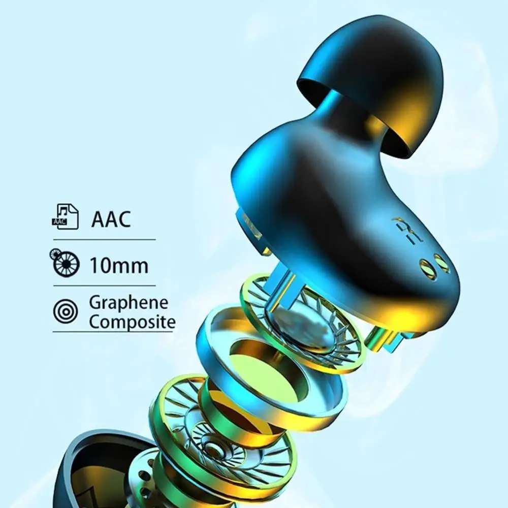 

R185 Bluetooth Headset Binaural In-Ear Noise Reduction Display Power Touch 5.0 TWS Private Mode Y8O3