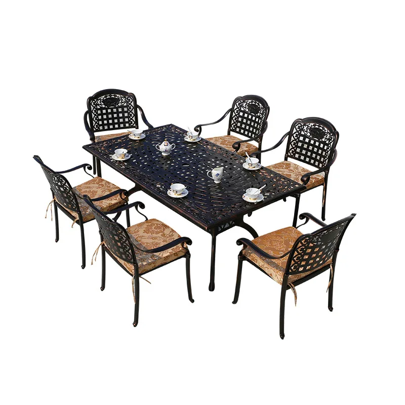 Уличный стол стул мебель для двора из кованого железа литой алюминия и