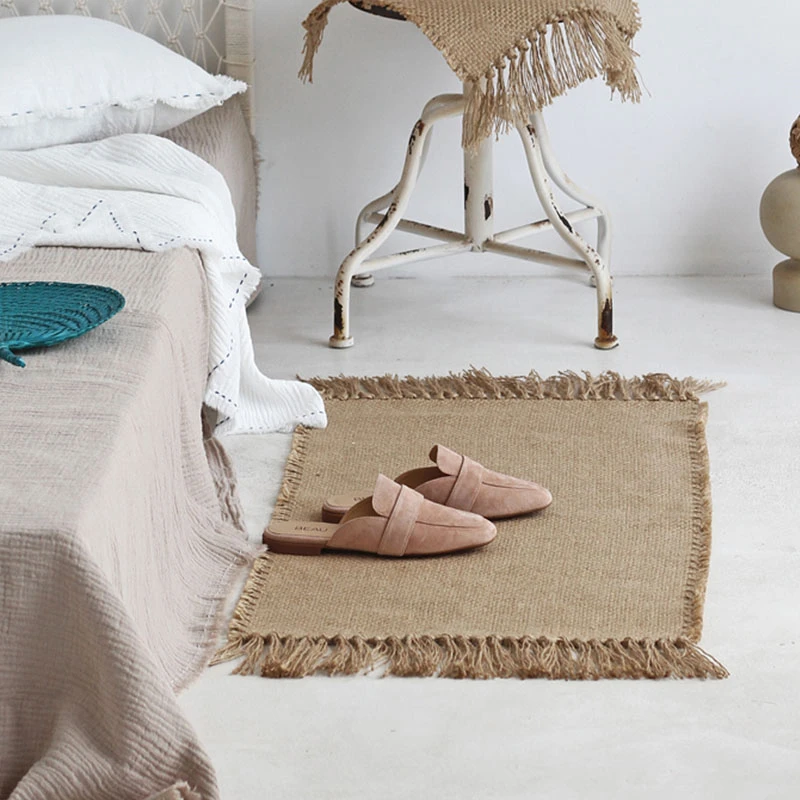 Tappeto in tessuto di iuta tappeti tessuti a mano per soggiorno camera da letto decorare tappeto per la casa tappetino per porte Area tappeto tappeto Tapete runner