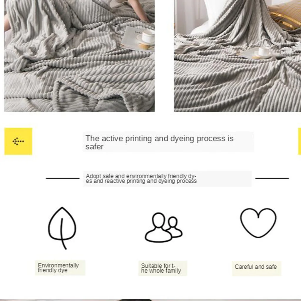 

Silky Extra Soft Coral Fleece Rug Soft Warm Thick Blanket for Couch or Sofa