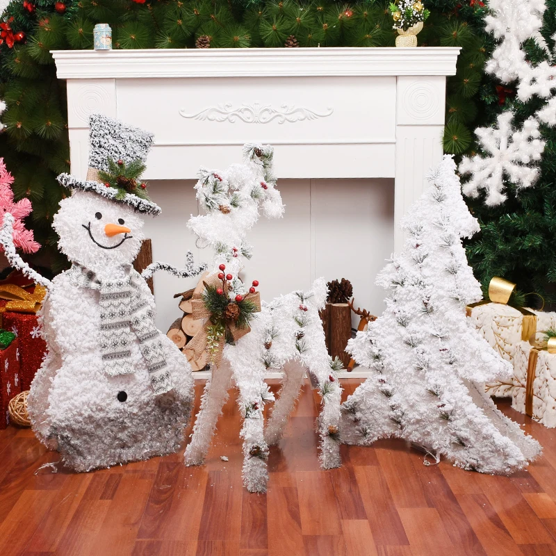 

Christmas Decoration Cute Little Deer with Lights Christmas and New Year Cottage Atmosphere Christmas Decorations House