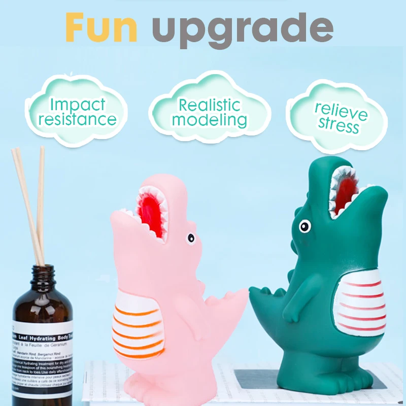 1 Uds Color al azar lindo dinosaurio peque&ntilde;o caucho chill&oacute;n juguetes de ba&ntilde;o para beb&eacute; descomprimir ventilaci&oacute;n juguetes SPINNER regalos de cumplea&ntilde;os para los ni&ntilde;os-5