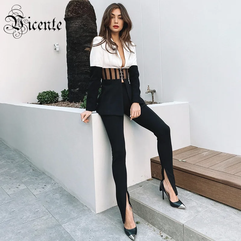 VC все Бесплатная доставка Новый шикарный Цвет блок из двух частей Suti в полоску