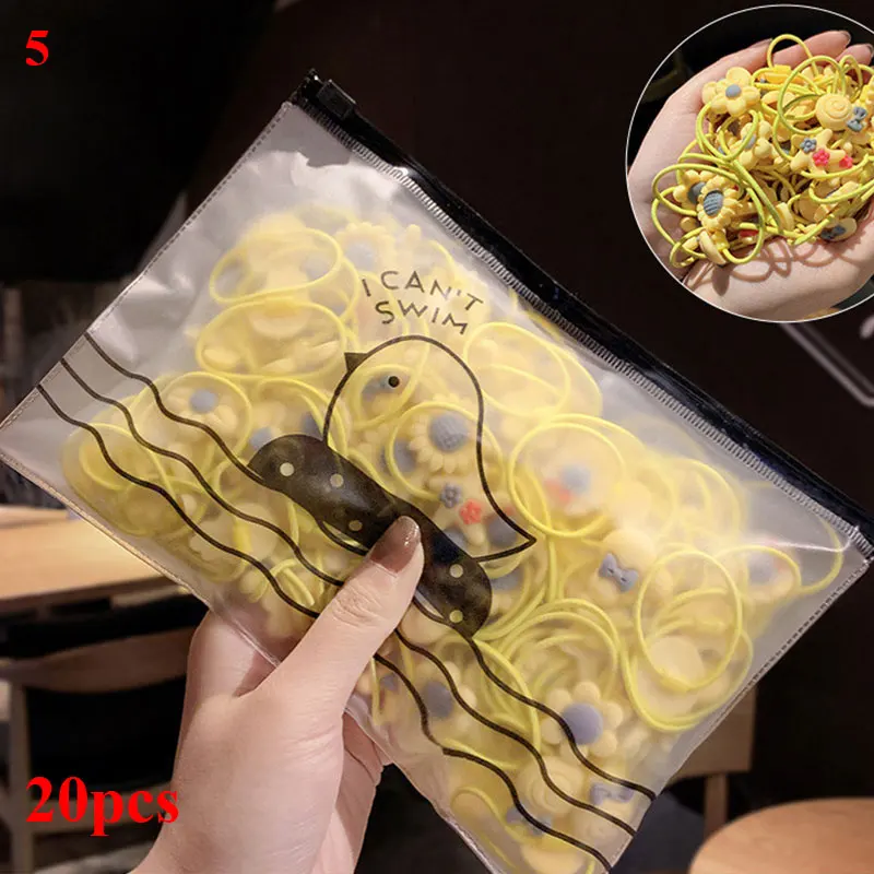 

20/40Pcs Children's hair accessories girls headdress not hurt hair tie hair ring hairpin hair rope rubber band set