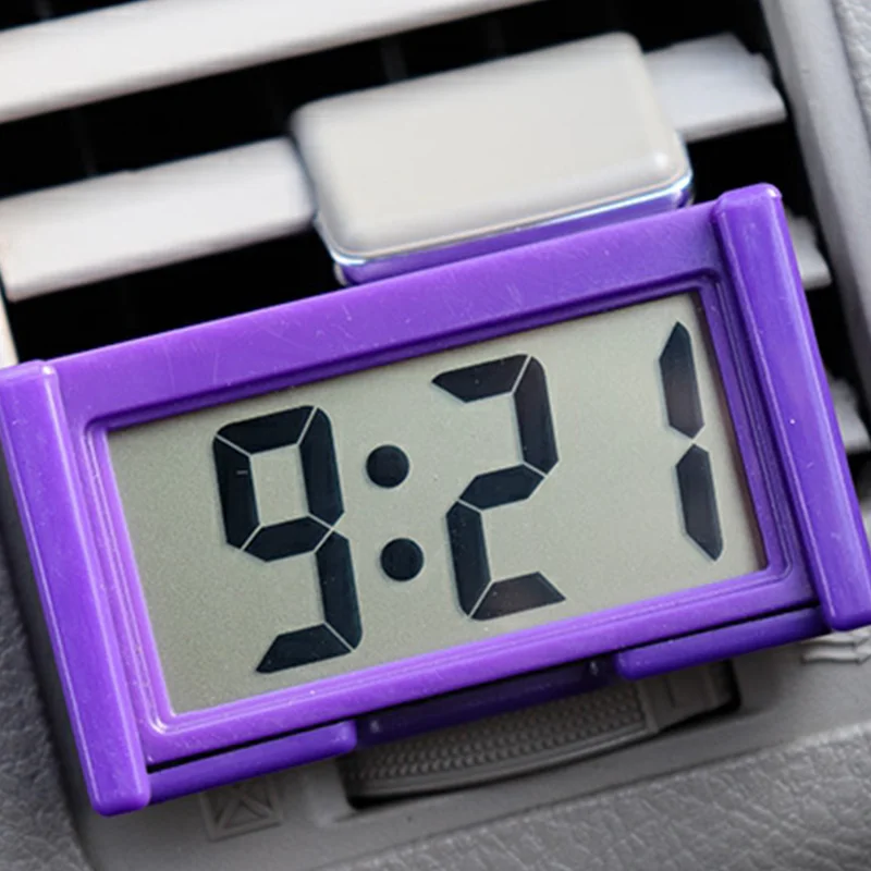 

Car Mini Digital Electronic Clock Auto Watch LCD Display Digital Time Convenient Vehicle Clock Vintage Car Products