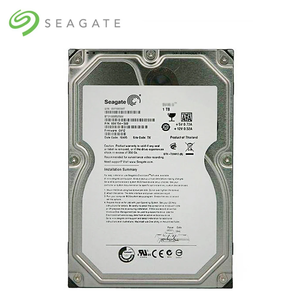 Seagate бренд 1 ТБ Настольный ПК 3 5 &quotВнутренний механический жесткий диск SATA 3-6