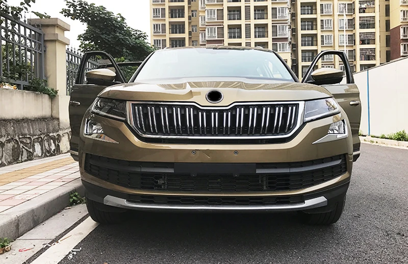 Для Skoda Kodiaq ABS хромированный передний противотуманный светильник, декоративные полосы, накладка, 2 шт., аксессуары для стайлинга автомобилей