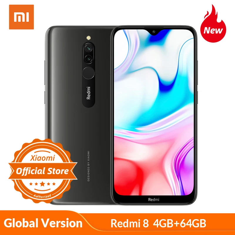 Мобильный телефон Xiaomi Redmi 8 4 Гб 64 ГБ глобальная версия большой аккумулятор 5000 мАч