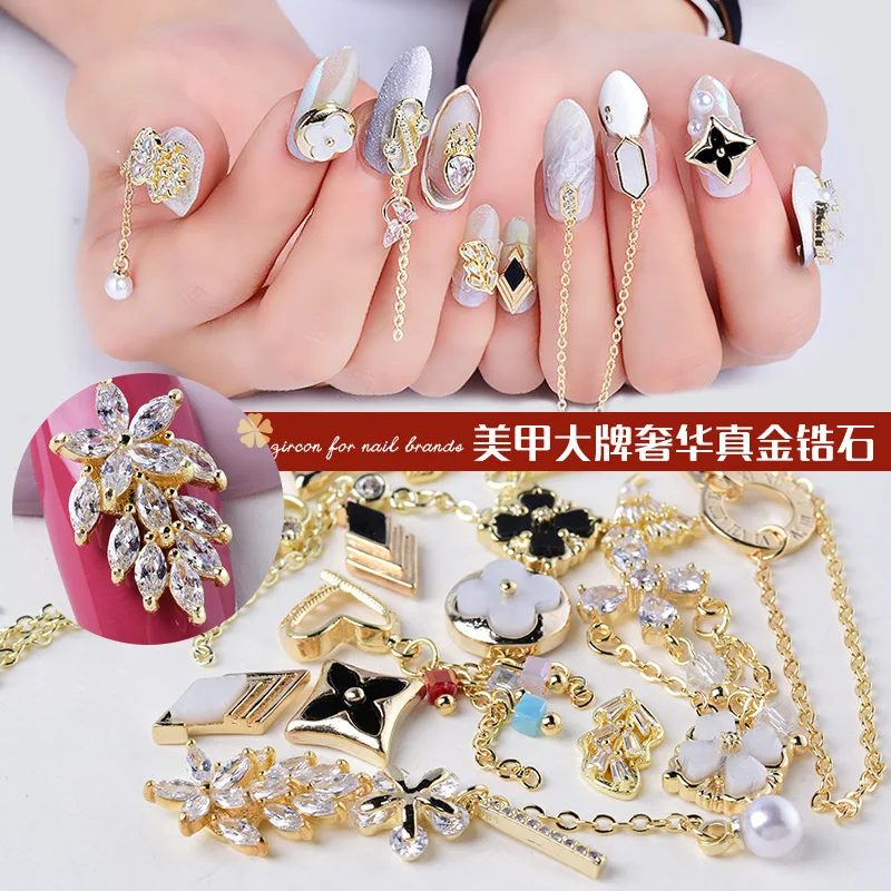 Ювелирное изделие из циркона большой кулон настоящего золота с четырьмя