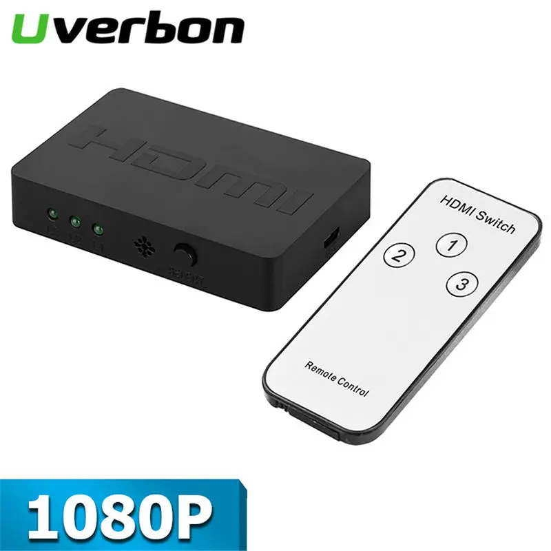 3x1 1080p Mini HDMI совместимый сплиттер 3-портовый концентратор автоматический