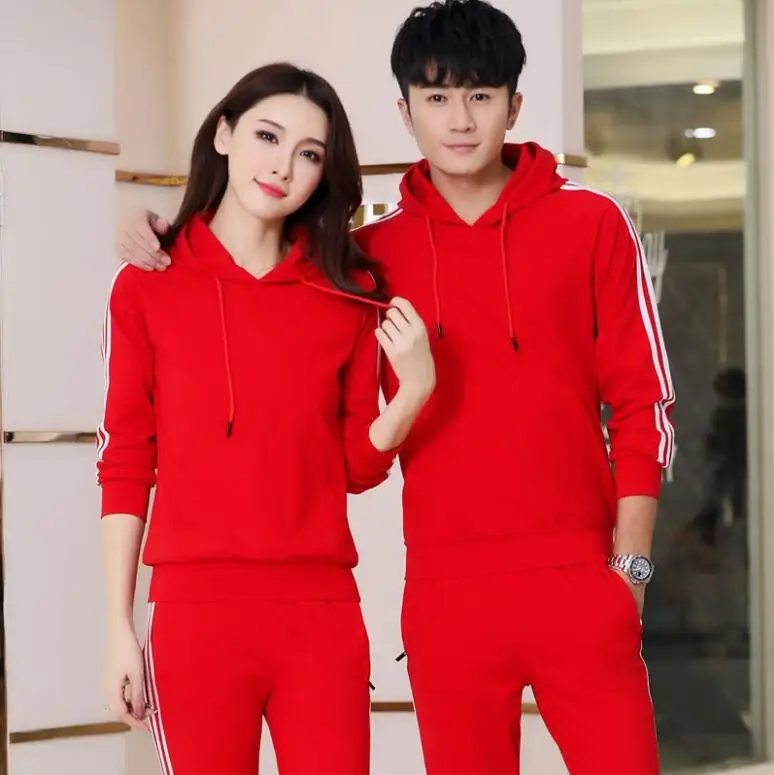 

Unisex Outdoor sports gym running loose couple fitness spring autumn sports suit dance group yoga kungfu clothing school
