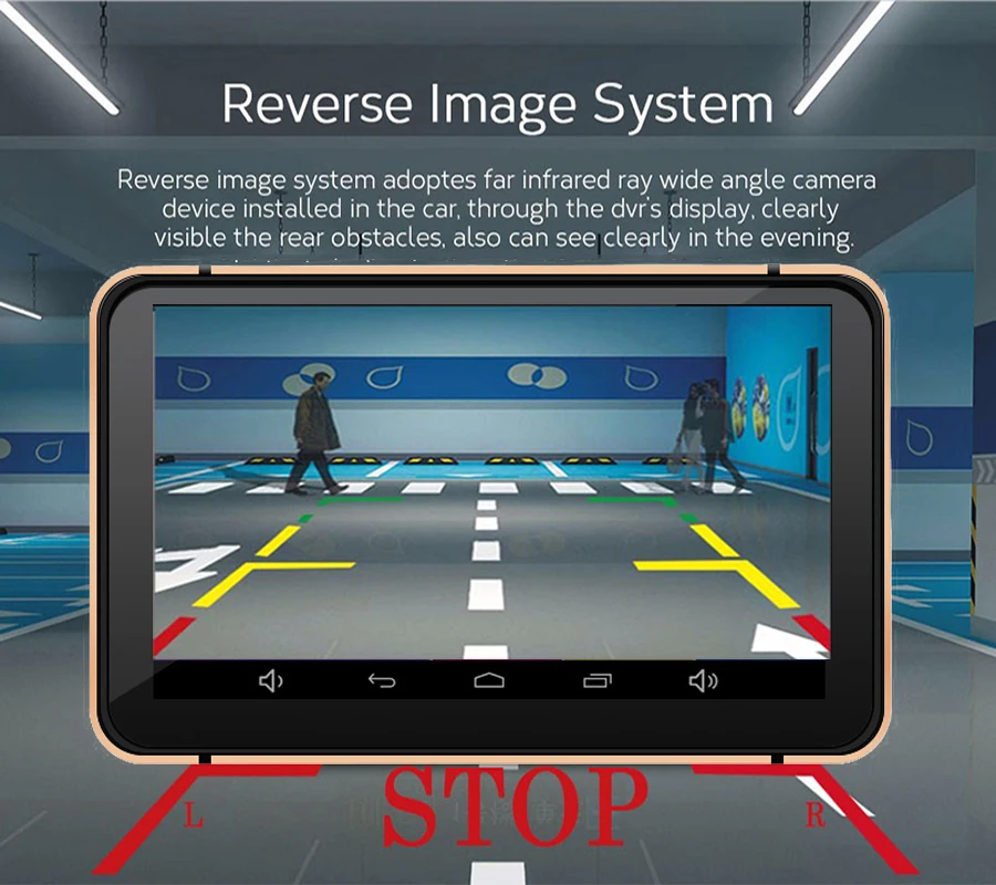 Anfilite 7-дюймовый автомобильный видеорегистратор с GPS-навигацией Android 1080P DVR