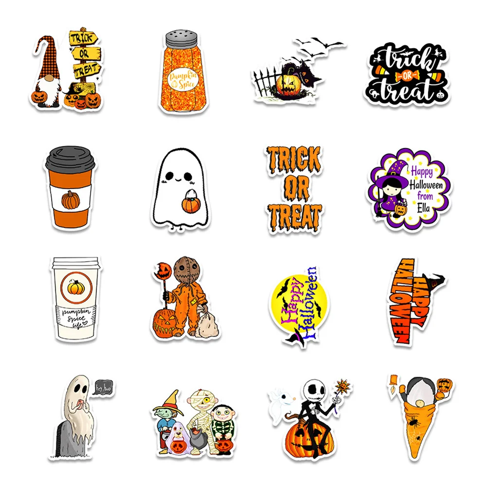 Maleta con dibujos animados de dulce o truco de Halloween, cuaderno de decoraci&oacute;n, pegatina impermeable, juguete, venta al por mayor, 10/30/50-3