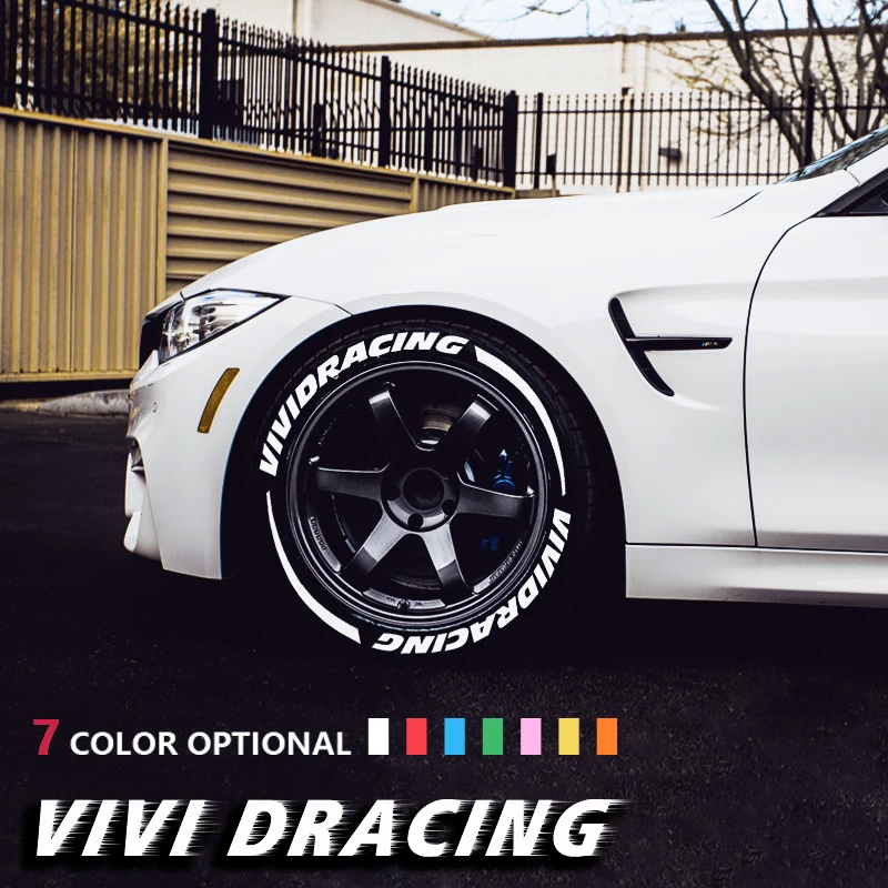 

ZEKSTAR 7 Color Tire Wheel Car Stickers and Decals Universal 3D Logo Auto Motorcycle Label Personalized Styling With Accessories