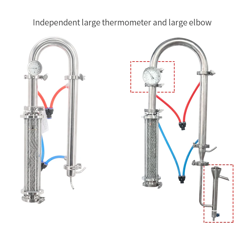 HOOLOO Бытовая дистилляционная башня из нержавеющей стали с - Цена: 15 528,29 - 17 775,81 руб.