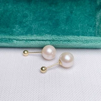 shilovem 18k yellow natural freshwater pearls drop earrings fine jewelry women trendy anniversary christmas gift myme7 5 8662zz