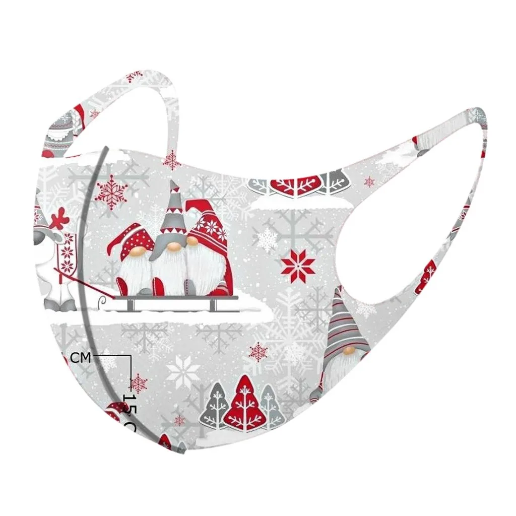 5 шт. многоразовые маски для лица с 3D-принтом | Безопасность и защита