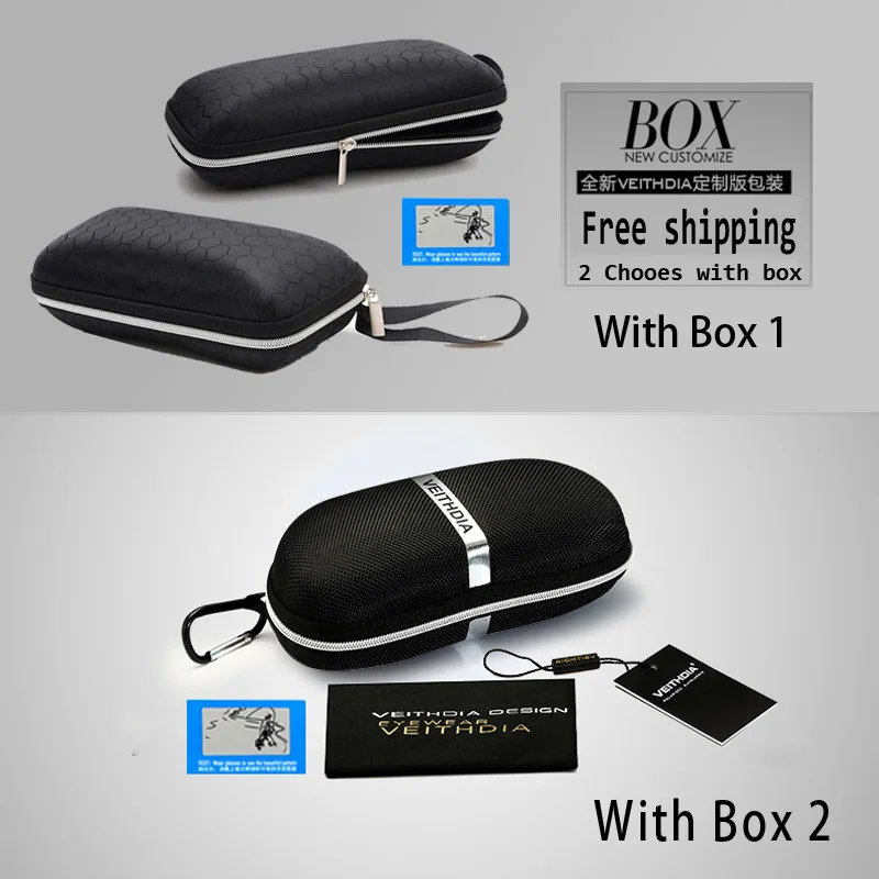 Мужские солнцезащитные очки Veithdia алюминиевые брендовые дизайнерские с синими