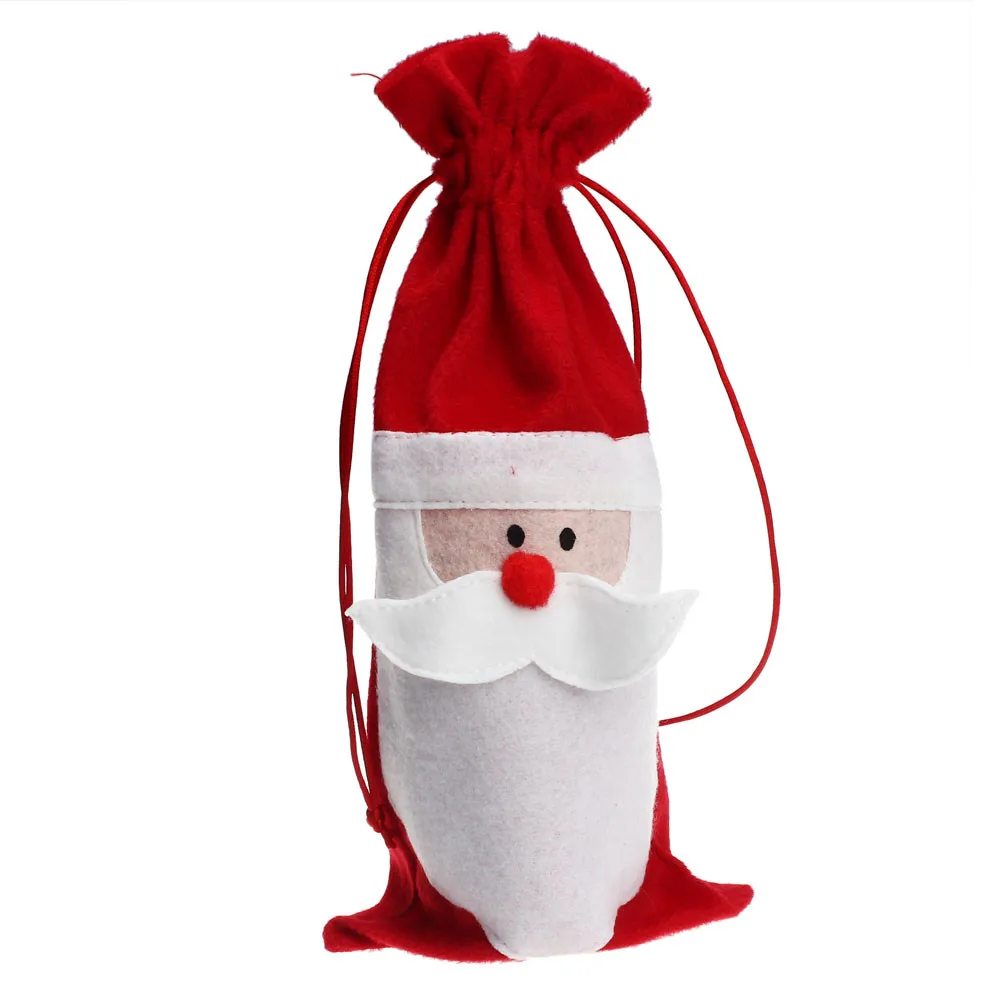 Christmas Decoration Home Party Santa Claus Wine Bottle Cover Bags | Багаж и сумки